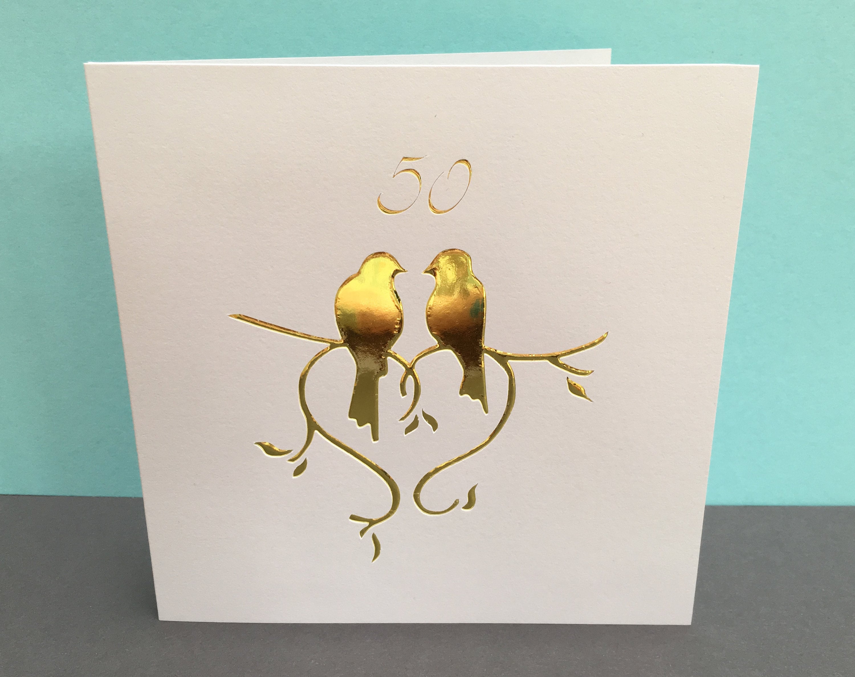 Anniversary Card- Paper Cut Love Birds - Wedding Card - Valentine's Day ...