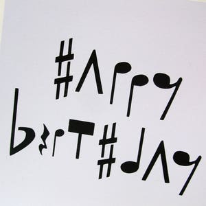 Carte d'anniversaire musique - carte papier découpé - notes de musique - pour elle, lui, papa, homme, fils, frère - carte de voeux faite main - Etsy FR image 3