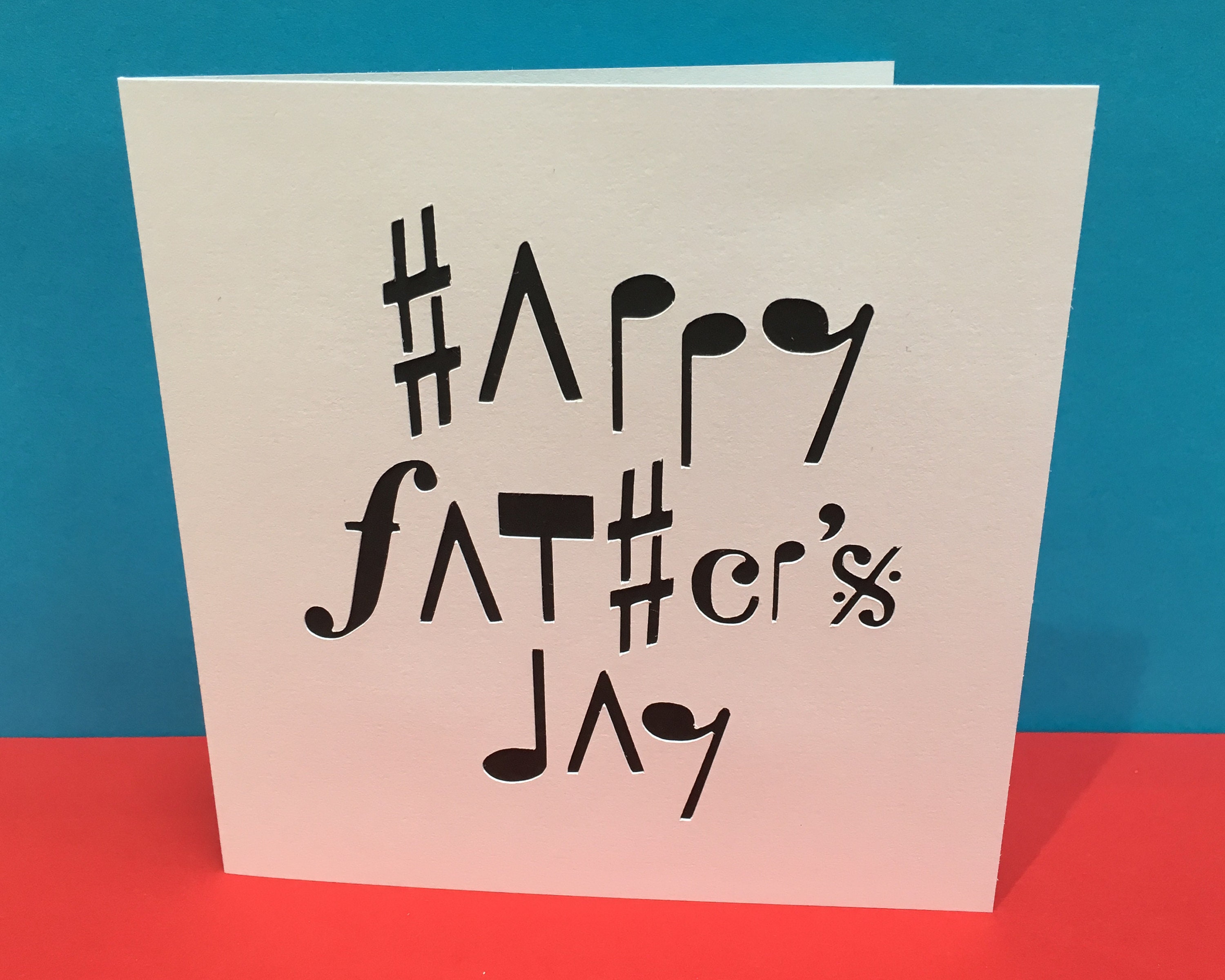 Music Father S Day Card Paper Cut Card Musical Notes Etsy Norway
