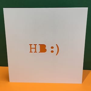 Geburtstagskarte - Papierschnitt - Lustige Karte - Textsprechen - Einfache Karte - Handgemachter Gruß - Personalisiert