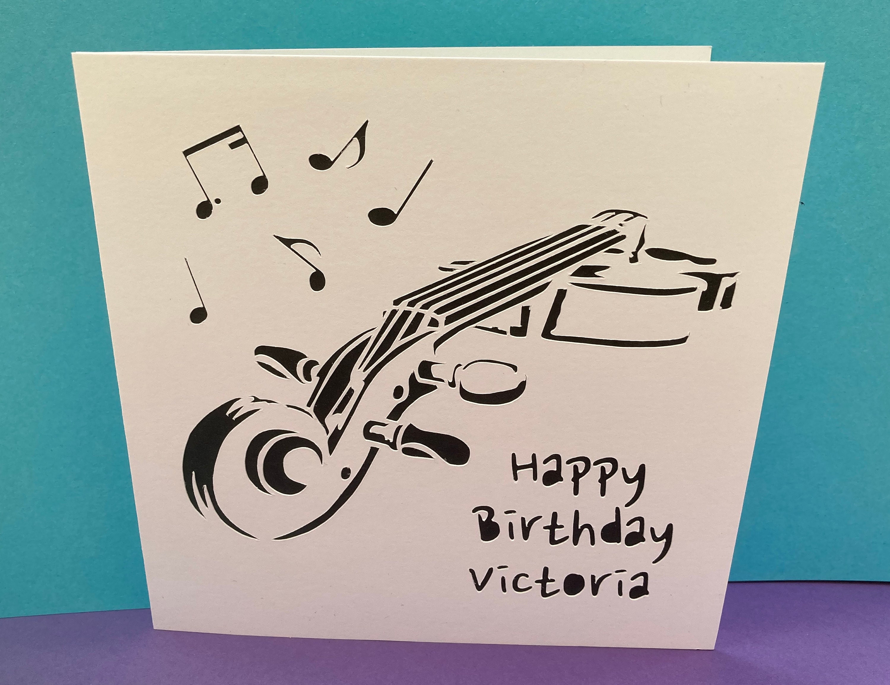 Personalised Violin Birthday Card Violinist Viola Cello Etsy UK