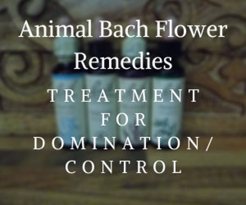 Animal Bach Flower Remedies for Domination/control Issues - Etsy