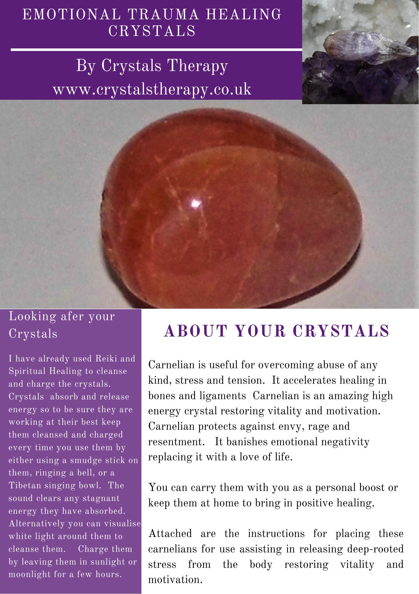 Emotional Trauma Healing Crystals for Emotional Trauma Etsy UK