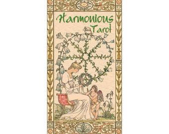 Harmonious Tarot 78 Cards Standard Size Deck Multilingual Guide Booklet