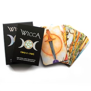 Wicca Oracle de Lunaea Wheaterstone 32 tarjetas inspiradoras con guía