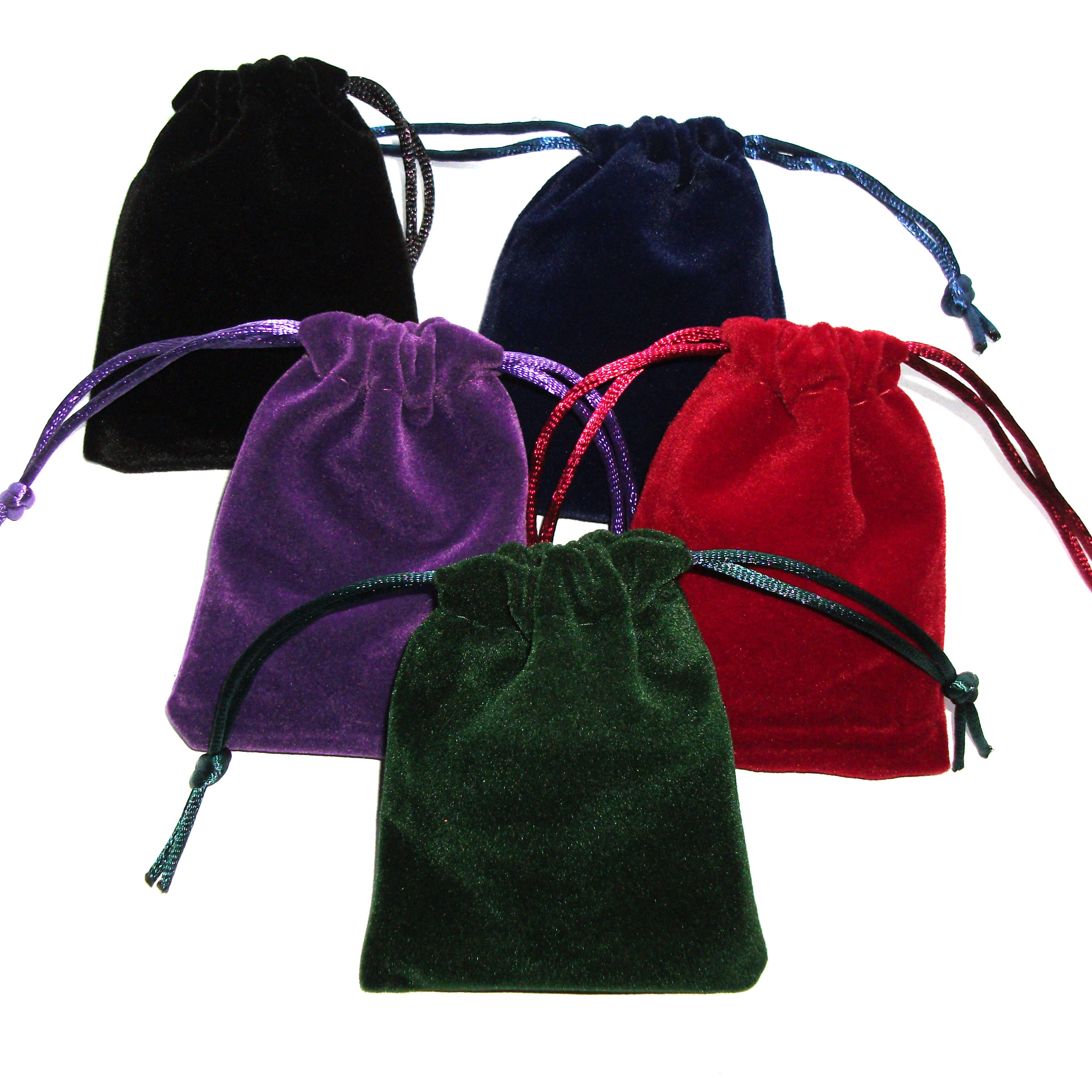 1-500 Small Silky Velvet Jewelry Pouch,gift Bag,drawstring Bags,pocket  Purse,emerald Green Small Jewelry Bag Lipsticks Earrings Necklace 