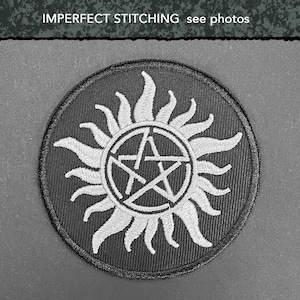 Supernatural tattoo embroidered patch: anti demon possession sigil (imperfect stitching)