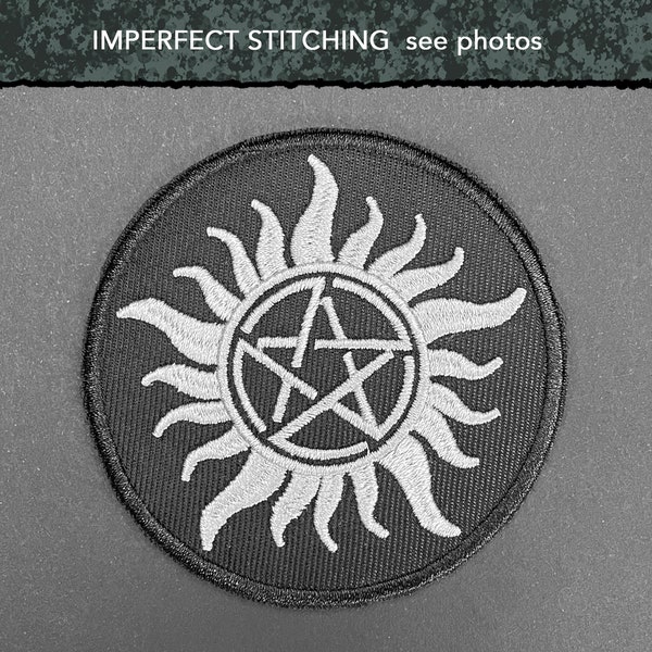 Supernatural tattoo sigil embroidered cosplay patch IMPERFECT STITCHING see photos
