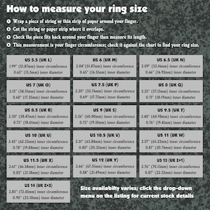 How to measure your ring size with US and UK ring size chart