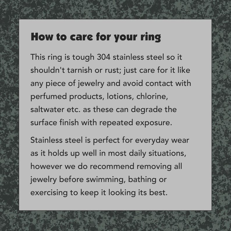 How to care for your ring