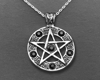Supernatural pagan pentagram necklace | SPN jewelry | Wiccan witch jewellery | Magick spell talisman