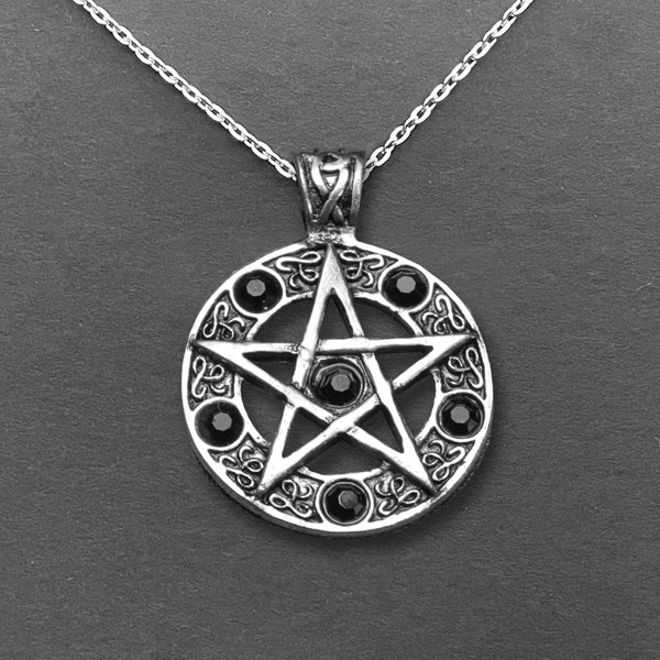 Supernatural pagan pentagram necklace | SPN jewelry | Wiccan witch jewellery | Magick spell talisman