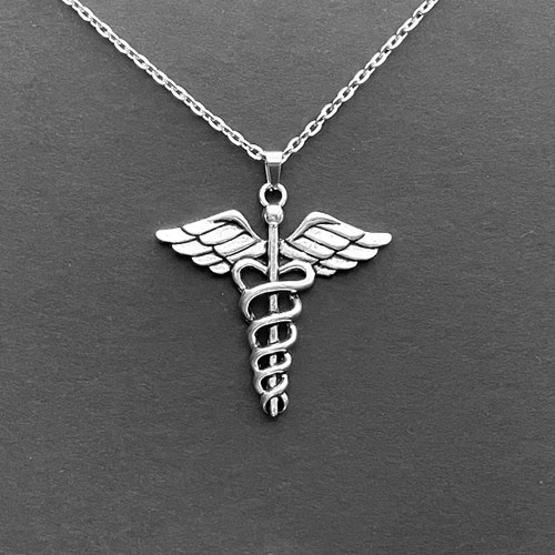 Caduceus EMT Medic Symbol Necklace - Etsy UK