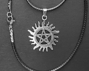 Supernatural anti possession tattoo necklace | Sam and Dean Winchester screen accurate cosplay jewelry | prop replica jewellery gift