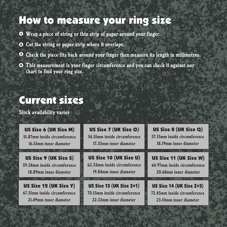 How to measure your ring size with US and UK ring size chart