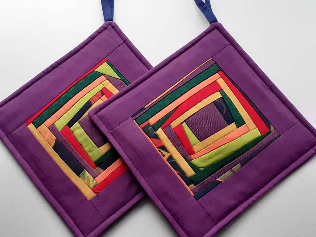 Potholders Quilted Pot Holders Kitchen Decor Gift Idea Set of 2 - Etsy