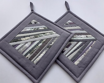 Gewatteerde pannenlappen Set van 2 patchwork pannenlappen keukendecor kookgerei