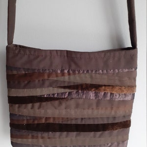 Brown Cross Body Bag Modern Shoulder Bag Small Travel Bag