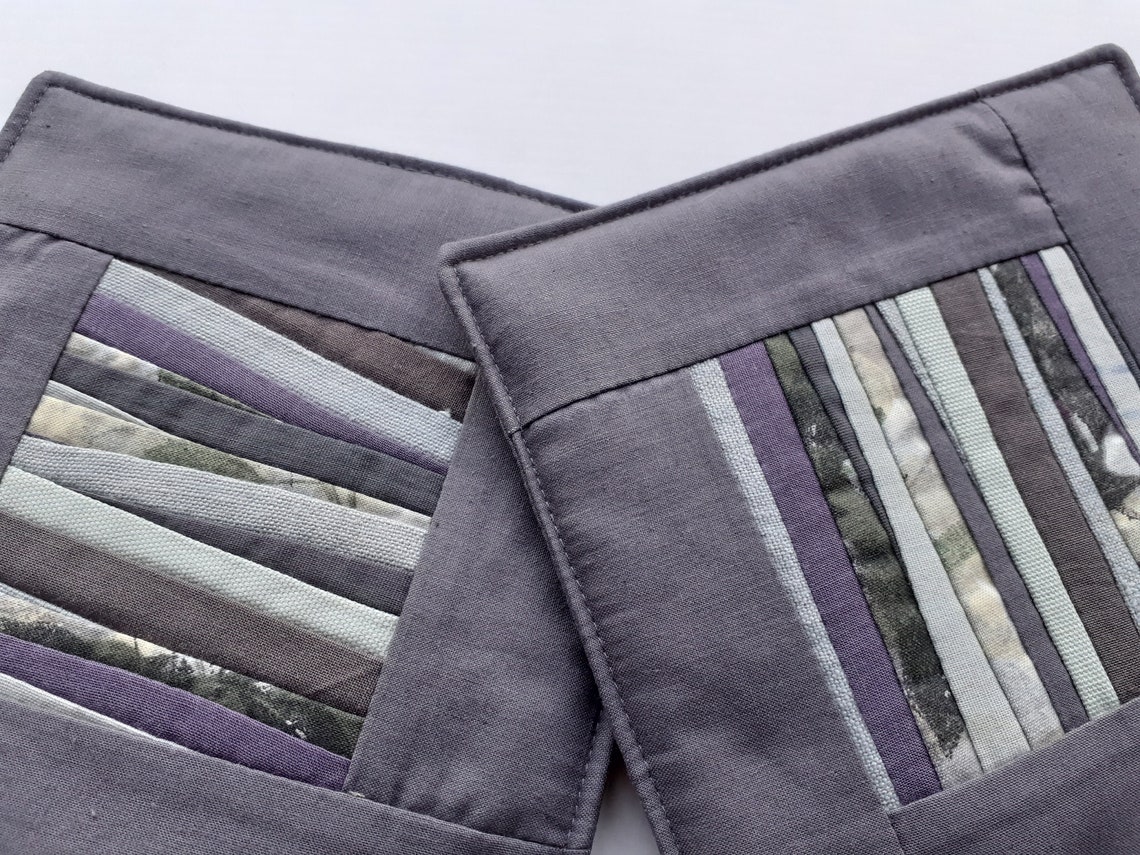 Quilted Coasters Mug Rug Fabric Coasters Patchwork Coasters Etsy