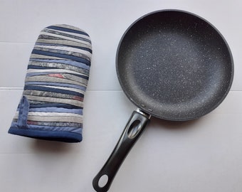 Gant de cuisine bleu Four épais Mitt Baking aime le porte-pot Cadeau de cuisine