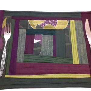 Placemats Quilted Place Mats  Dinner Table Decor Set of 5 Fabric Handmade Table mats