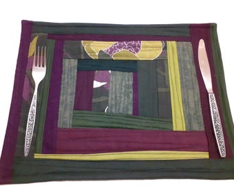 Handmade Quilted Placemats - Set of 5 Patchwork Table Mats