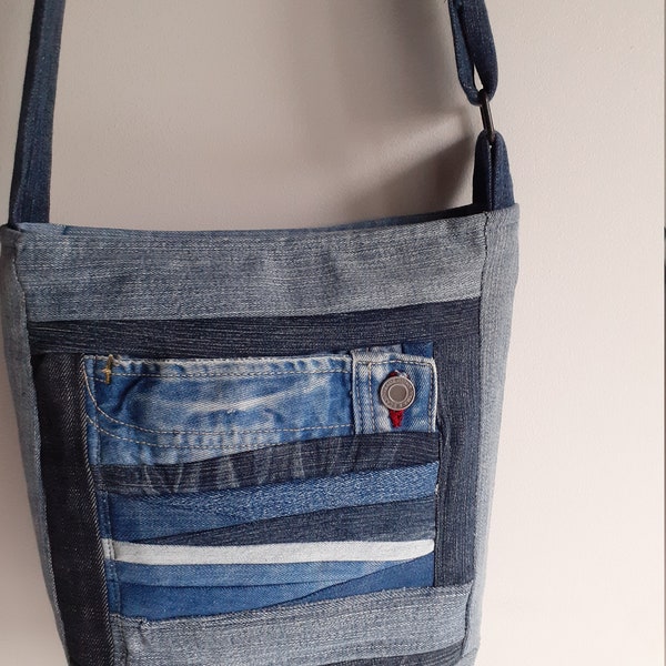 Denim Cross Body Bag Etsy