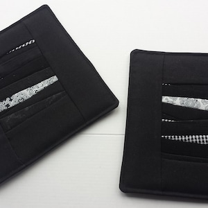 Coasters Black White Mug Rug Patchwork Quilted Set of 2
