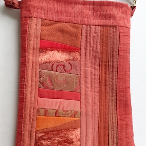 Orange Small Bag Cross Body Bag Patchwork Bag Purse Travel Bag