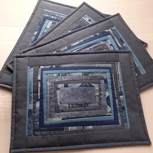 Placemats Blue gray place mats Table mats Kitchen Table Accessories Set of 4