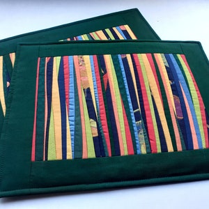 Handmade Placemats Set Of 2 Quilted Place Mats Gift Idea