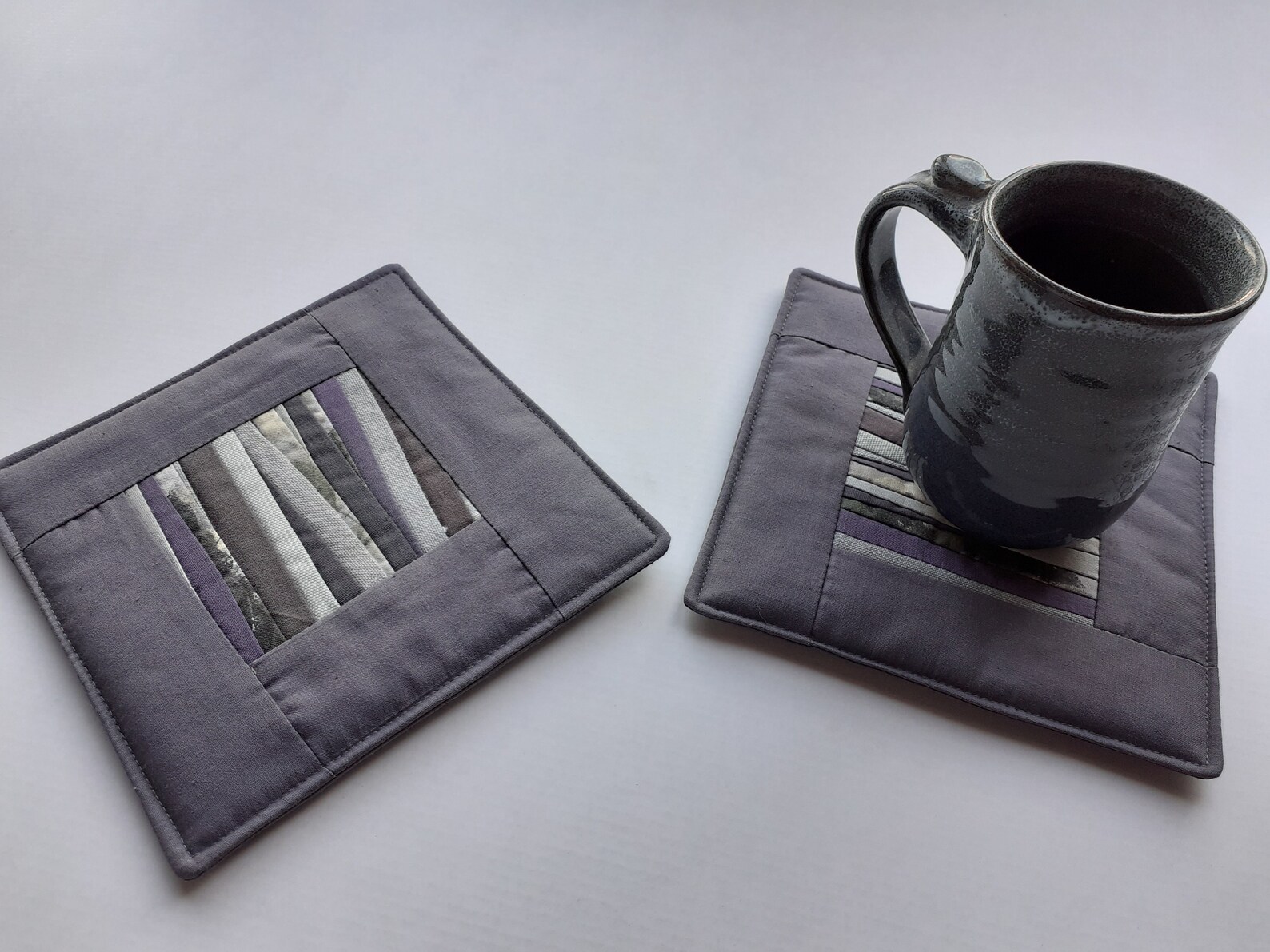 Quilted Coasters Mug Rug Fabric Coasters Patchwork Coasters Etsy