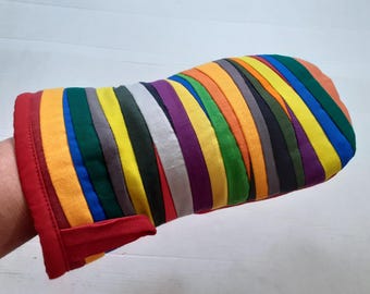 Red Colorful Kitchen Glove Thick Oven Mitt Baking Loves Pot Holder Kitchen Gift