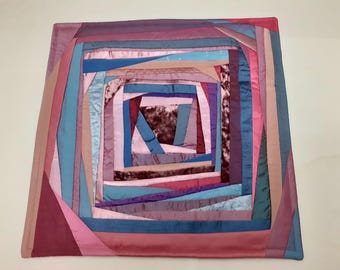 Patchwork Table Mat: Modern Square Centerpiece, Handmade Decor