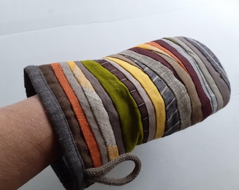 Kitchen Glove Linen Colorful Large Oven Mitt  Baking Loves Pot Holder Kitchen Gift
