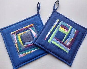 Potholders Kitchen Decor Handmade fabric Pot Holders