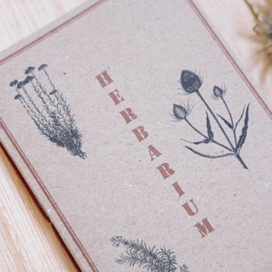 Herbarium mediterranean botanic notebook , eco friendly personalized gift for nature lover and plants lady image 2