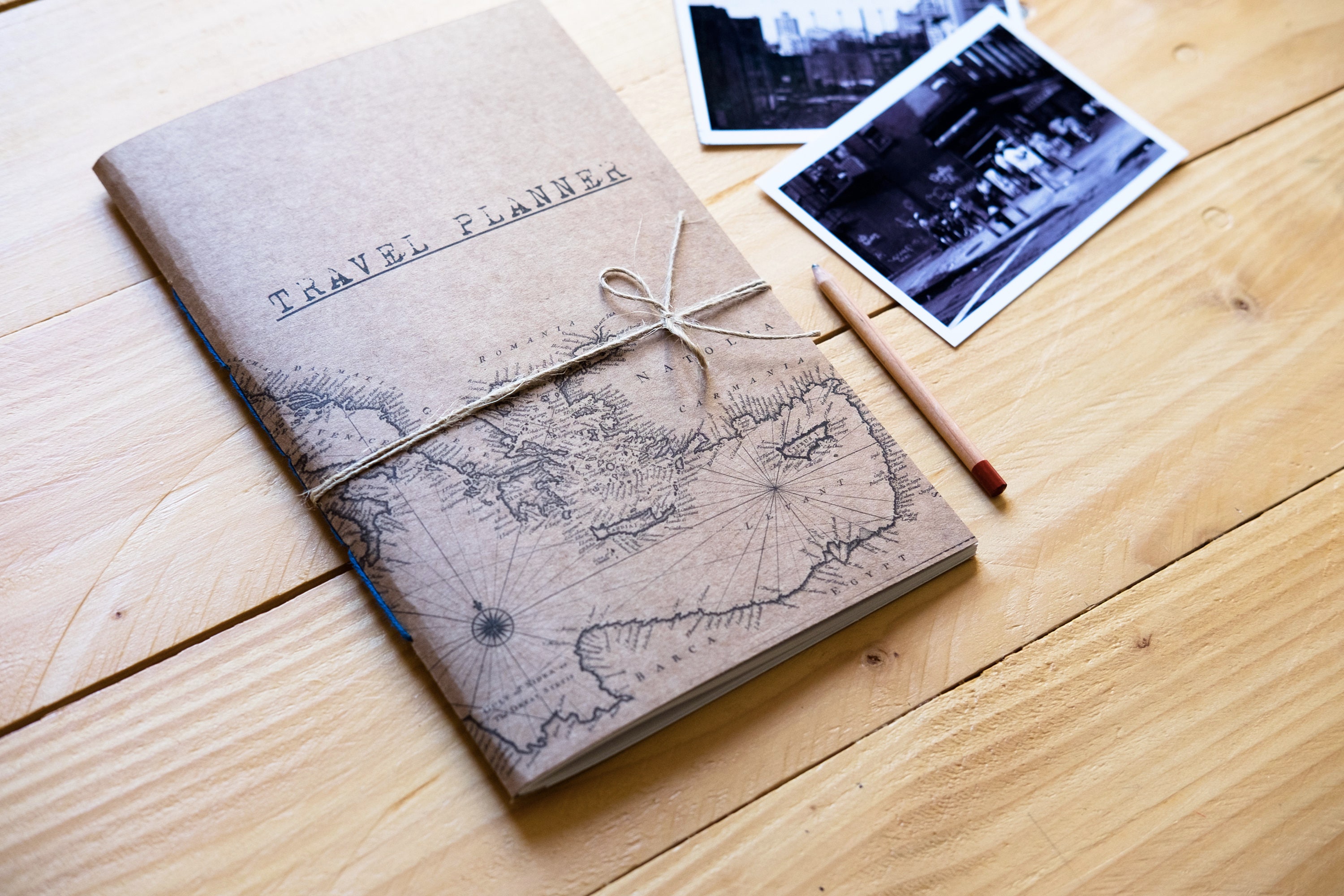 Travel Planner Notebook Handmade Map Journal Travel Diary Etsy UK