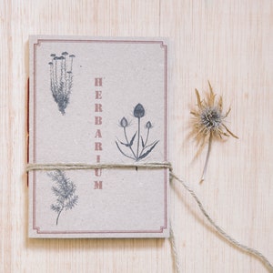 Herbarium mediterranean botanic notebook , eco friendly personalized gift for nature lover and plants lady image 6