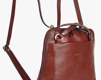 Sac à main en cuir BANUCE havane 11 x 11 x 4 immaculé