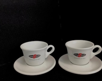 Ensemble de (2) tasses à expresso et soucoupes Italie IPA ESSSE ILLY Nouveau