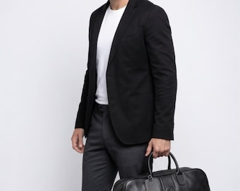 Sac de voyage GOLF « M PAR » en cuir noir