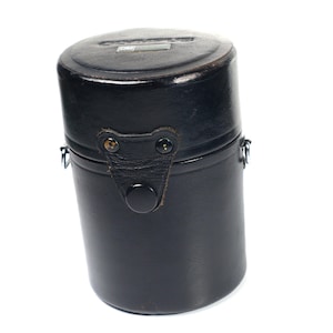 Olympus 135mm Leather Hard Lens Case from 1970/80s - A Must for Your Lens & Accessories