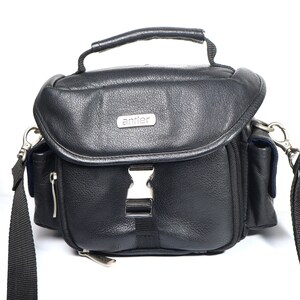 Antler Leather Mid Size Camera Case from 1990s - A Must for Your Vintage Camera & Accessories