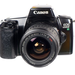 Canon EOS 1000F N 35mm Film SLR Canon 28-90 F4 Zoom Lens, Clean