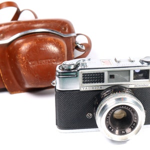 Yashica Minister II 35mm Film Camera, c.1950s-  Rare,  Good,  Clean and Working Condition + Case