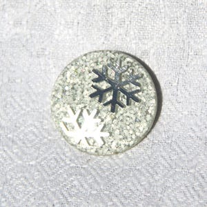 Resin Snowflake Pin