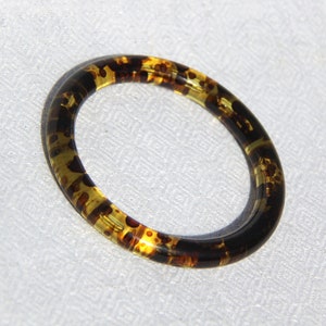 REDUCED USD 2 - Vtg70s Tortoise/Amber Plastic Bangle