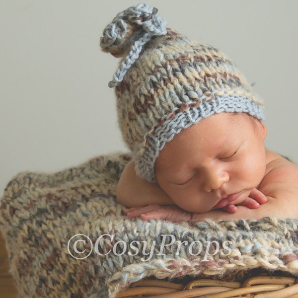 hat sale-rts sale-Newborn boy beanie- Multicolor beanie-newborn hat-boy hat-photo prop-chunky hat- multicolor hat