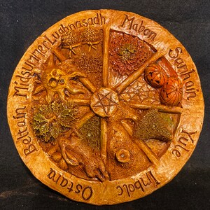 Wheel of the year Incense stick holder, Pagan, wiccan, beltaine, imbolc, Lammas, Ostara, mabon image 2